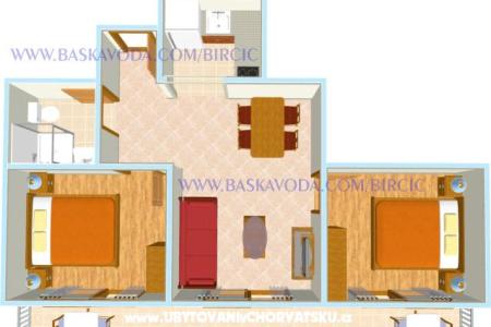 Apartmány Bircic Baška Voda Chorvatsko